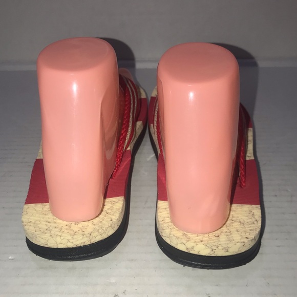 LOULUEN Flip Flop Thong Sandals Red  Tan Womens Sz 5.5 / 36 Beach Slip On NWOT - Picture 9 of 9